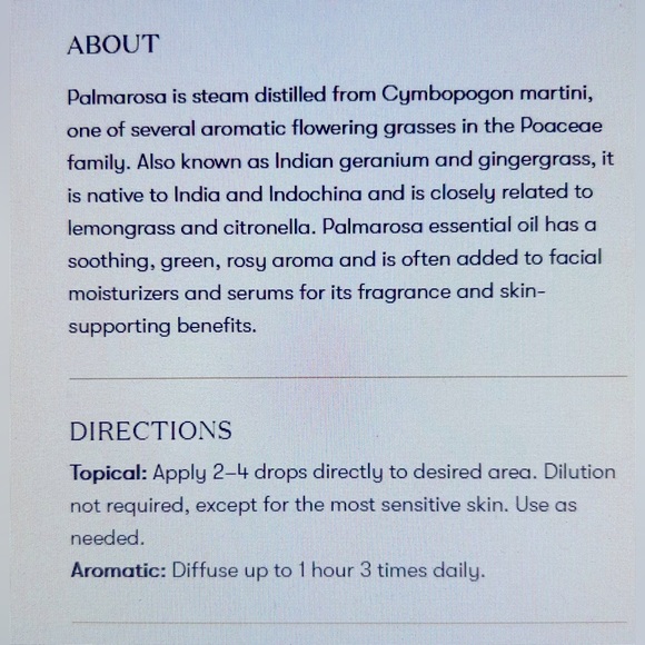 Young Living Palmarosa Essential Oil - 15 ml - Picture 3 of 6